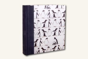 Preview: Klassisches Album für Fotos "Pinguine", handgemacht, zum Einkleben